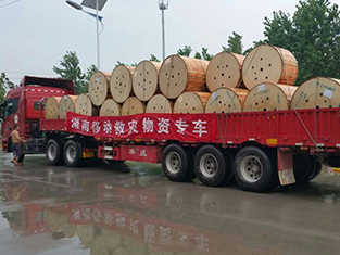 ng电子游戏科技援建湖南洪水灾区，为湖南移动提供通讯物资